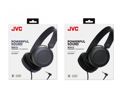 JVC Foldable On-Ear Headphones with Remote and Mic - HA-S31M-B