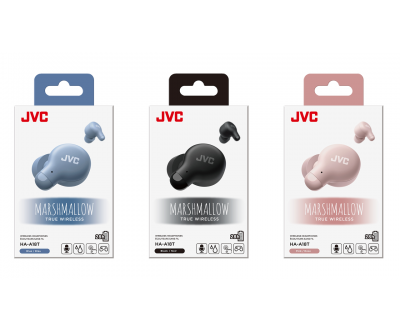 JVC Marshmallow True Wireless Earbud in Black - HA-A18T-B