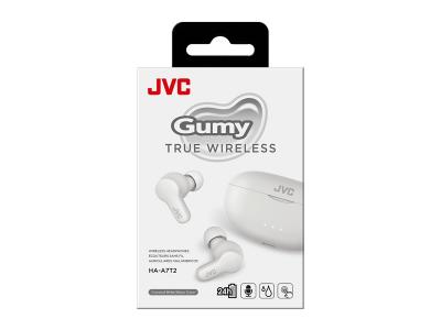 JVC Gumy True Wireless Earbuds with Comfortable Fit in White - HA-A7T2-W