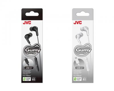 JVC USB-C Gumy Connect Wired Earbuds in White - HA-FR9UC-W