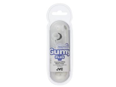 JVC Gumy PLUS Inner Ear Headphones in White - HA-FX5-W