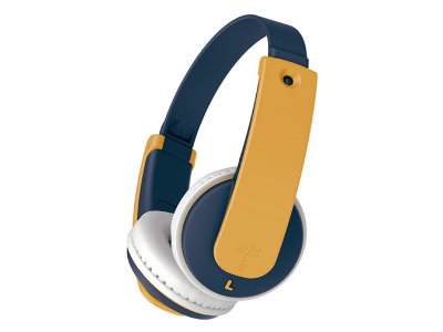 JVC Kids Wireless Tinyphone Headphones in Blue/Yellow - HA-KD10W-Y