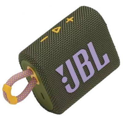 JBL Go 3 Portable Waterproof Speaker in Green - JBLGO3GRNAM