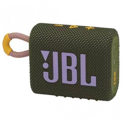 JBL Go 3 Portable Waterproof Speaker in Green - JBLGO3GRNAM