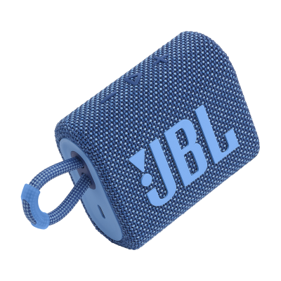 JBL Ultra-portable Waterproof Speaker in Blue - JBLGO3ECOBLUAM