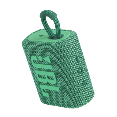 JBL Go 3 Eco Ultra-Portable Waterproof Speaker in Green - JBLGO3ECOGRNAM