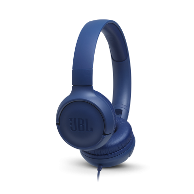 JBL Tune 500 Wired On-Ear Headphones - JBLT500BLUAM