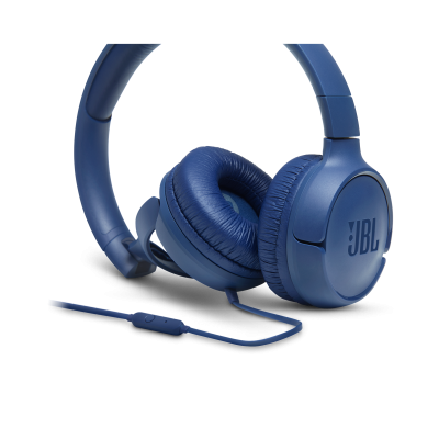 JBL Tune 500 Wired On-Ear Headphones - JBLT500BLUAM