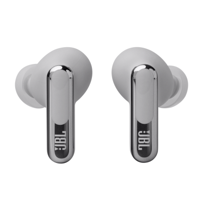 JBL Live Beam 3 True Wireless Noise-Cancelling Earbuds in Silver - JBLLIVEBEAM3SILAM