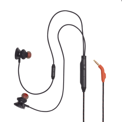 JBL Quantum 50 Wired In-Ear Gaming Headset With Volume Slider And Mic Mute In Black - JBLQUANTUM50BLKAM