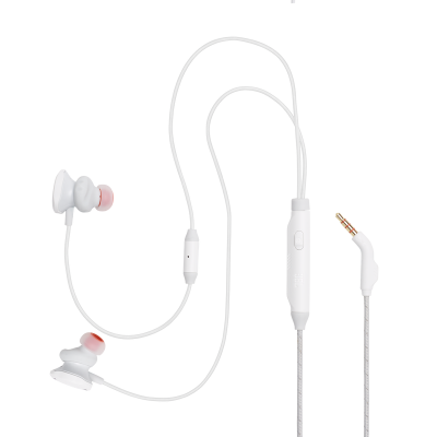 JBL Quantum 50 Wired In-Ear Gaming Headset With Volume Slider And Mic Mute In White - JBLQUANTUM50WHTAM