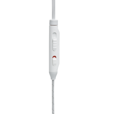 JBL Quantum 50 Wired In-Ear Gaming Headset With Volume Slider And Mic Mute In White - JBLQUANTUM50WHTAM