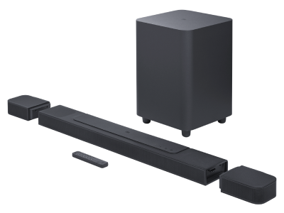 JBL 7.1.4 Channel BAR 1000 Soundbar with Detachable Surround Speakers True Dolby Atmos and MultiBeam - JBLBAR1000PROBLKAM