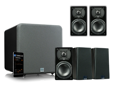 SVSound Prime Satellite 5.1 System in Piano Gloss Black - SVS-PRIME5.1BLKGLS