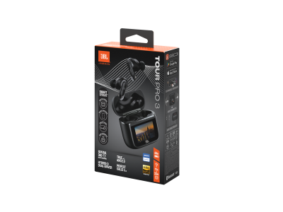 JBL Tour Pro 3 True Wireless Noise Cancelling Earbuds with Smart Charging Case in Black - JBLTOURPRO3BLKAM