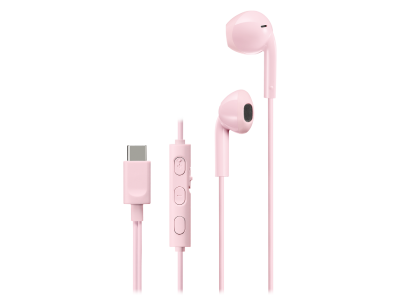 JVC USB-C Bud Type Inner Ear Headphones in Pink - HA-FR17UC-P